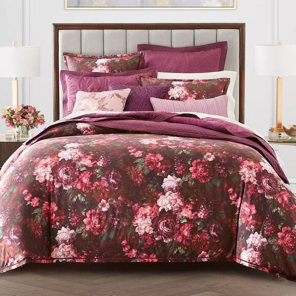 HOTEL COLLECTION Dutch Floral FULL QUEEN COVERLET - Picture 4 of 4